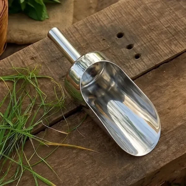 Stainless steel garden scoop