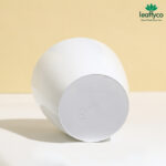 7 inch Round Plastic Planter White