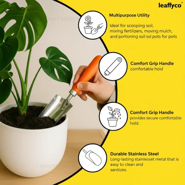 Leaffyco Stainless Steel Garden Scoop