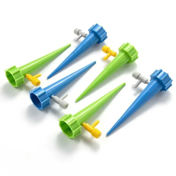 Adjustable plant watering spikes