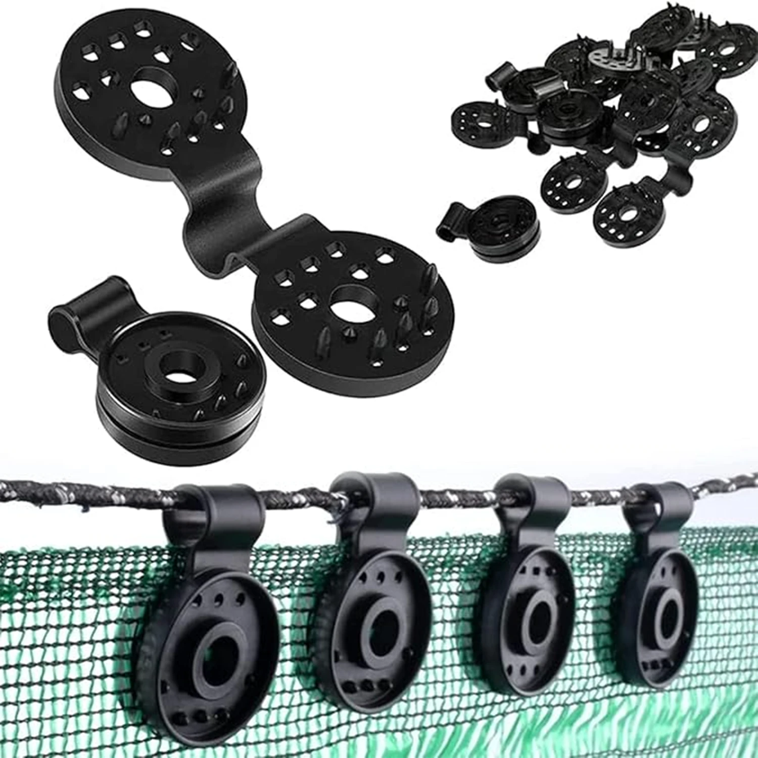 Leaffyco Garden Net Clip for Shade Net & Greenhouse Support (10 Pcs)